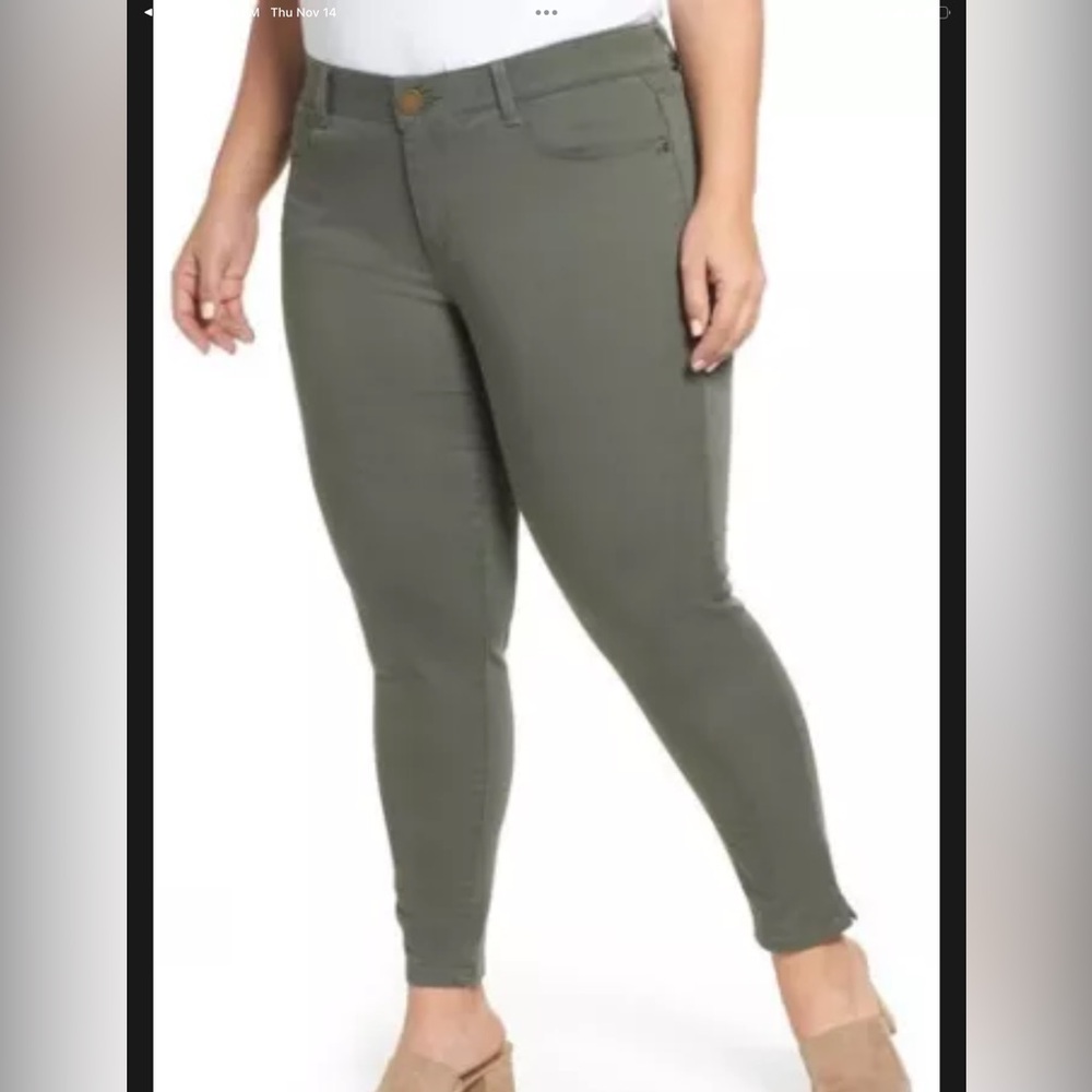 Wit & Wisdom Jeans Women's 16w Ankle Skimmer Green Stretch Ab Solution